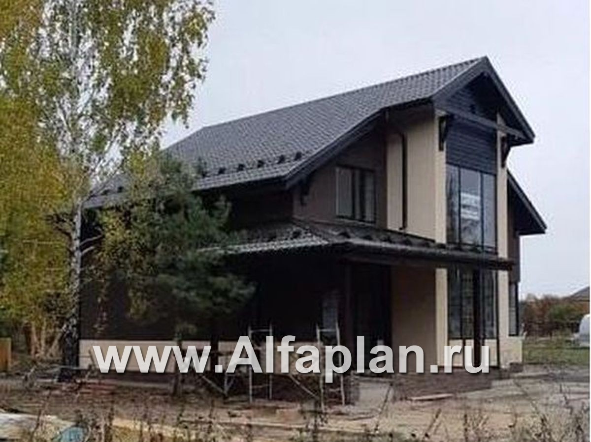 Проекты домов Альфаплан - «Регата» - загородный дом с мансардой под двускатной крышей - дополнительное изображение №7
