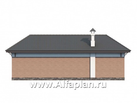 Проекты домов Альфаплан - Сауна  и гостевой дом - превью фасада №4
