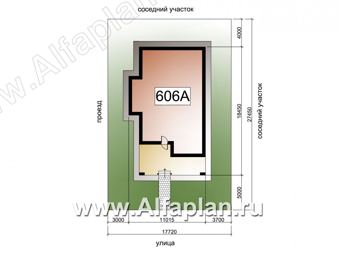 Проекты домов Альфаплан - «Терпсихора» - современный одноэтажный коттедж с террасой - дополнительное изображение №1